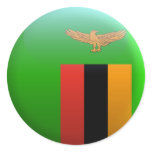 Flag of Zambia Round Sticker