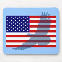 Flag & Patriotic Eagle Mousepad