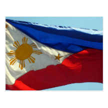 flag philippines flying postcard