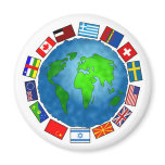 Flag Planet Refrigerator Magnets