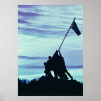 Flag Raising on Iwo Jima poster