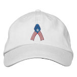 Flag Ribbon embroidered hats