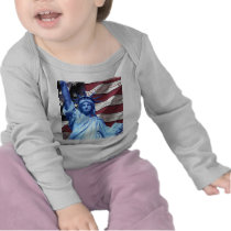 Flag & Statue of Liberty design Shirts