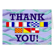 Flag Thanks Notecard