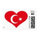 Flag turkey heart postage