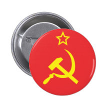 Flag USSR Pinback Button