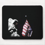 flag wEarth in background Mousepads