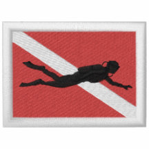 Flag with diver embroidered jacket