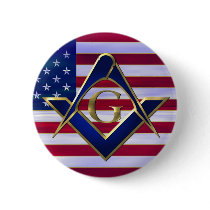 Flag with Square and Compasses Pinback Buttons