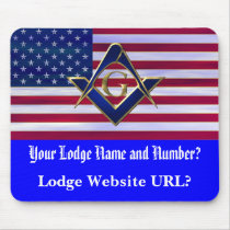 Flag with Square and Compasses Mouse Mats