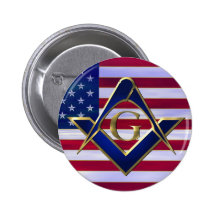 Flag with Square and Compasses Pinback Buttons