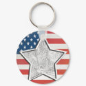 Flag with Star keychains by HeartsinFocus Flag with Star keychains