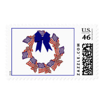 Flag Wreath postage by kokobaby Flag Wreath postage