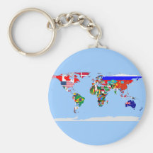 flagged world keychains