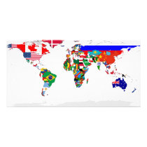 Flagged world photocard photo cards
