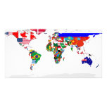 Flagged world photocard photo cards