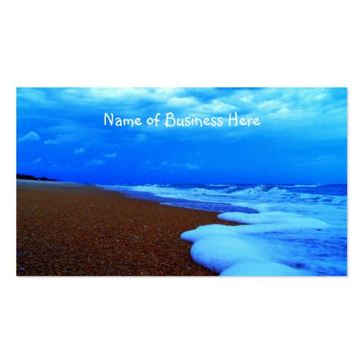 Flagler Beach Shoreline Business Cards (front side)