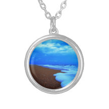 Flagler Beach Shoreline Personalized Necklace