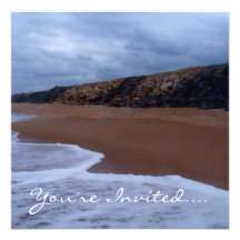 Flagler Beach Shoreline With Rocks Custom Announcements