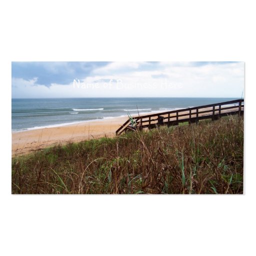 Flagler Beach Walkway Business Card Templates (front side)