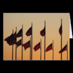 Flags at Sunset Card