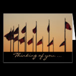 Flags at Sunset Card