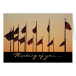 Flags at Sunset Card