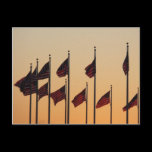 Flags at Sunset Postcard