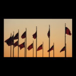 Flags at Sunset Wide Format Print