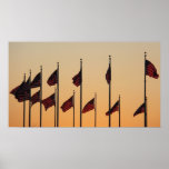 Flags at Sunset Wide Format Print
