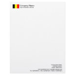 Flags - Belgium Letterhead Design