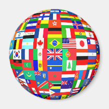 FLAGS OF THE GLOBE FRIDGE MAGNETS