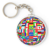 FLAGS OF THE GLOBE KEY CHAIN