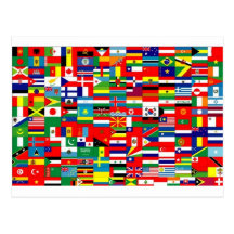 FLAGS OF THE WORLD POST CARD