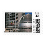 flags with city postage stamp