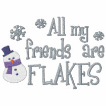 Flakey Friends embroidered shirts