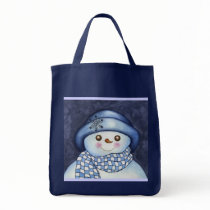 Flakey Snowman Tote Bag