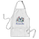 standard_apron - These three Snowmen are having a great time singing and being together. They have an old record player and a broken microphone. It may be one of the first Karaoke events. One Snowman is saying to to another ... All my friends are flakes.: Sizes  Available colors: white