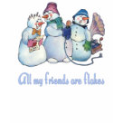 performance_longsleeve - These three Snowmen are having a great time singing and being together. They have an old record player and a broken microphone. It may be one of the first Karaoke events. One Snowman is saying to to another ... All my friends are flakes.: Sizes  Available colors: white