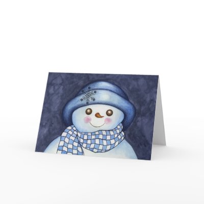 Flaky Snowman Card by suncookiez