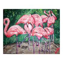 "Flamboyant Flamingos" posters