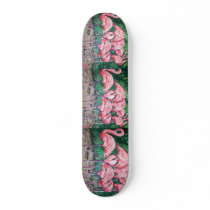"Flamboyant Flamingos" skateboards