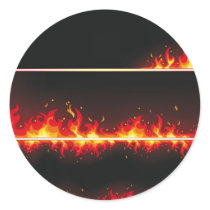 flame#1 round stickers