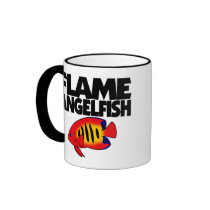 Flame Angelfish Mug by MenagerieMayhem Flame Angelfish Mug
