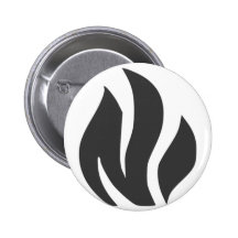 Flame black and white sign buttons