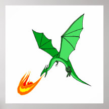 Flame Breathing Dragon Poster