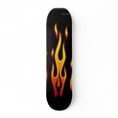 flame deck skate board deck by bandit4179
