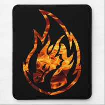 Flame dragon 1 mousepads