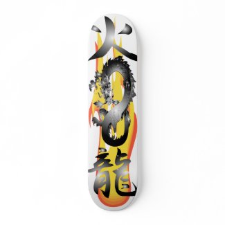 Flame Fire Dragon 3D remix Skateboards skateboard