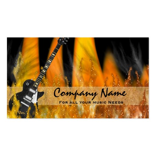 Flame Guitar Business Cards (back side)